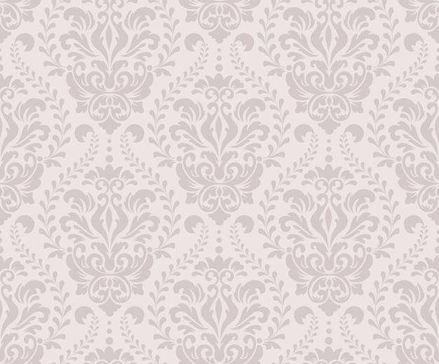 Дамаск бесшовный узор элемент векторный цветочный дамасский орнамент винтажные иллюстрации