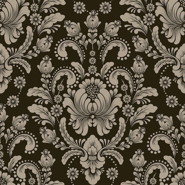 Damask seamless pattern element