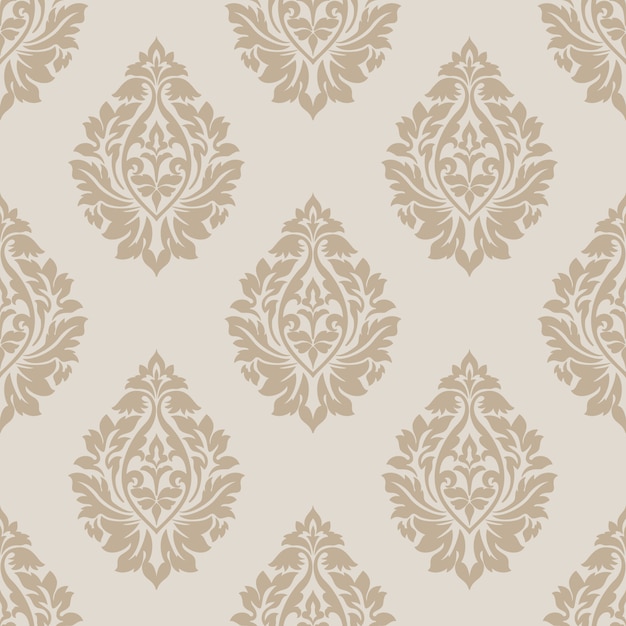 Free vector damask seamless pattern