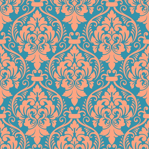 Free vector damask seamless pattern