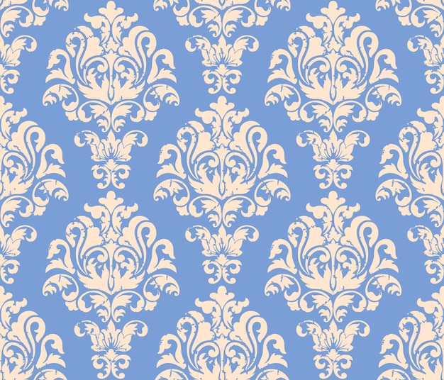 Free vector damask seamless pattern