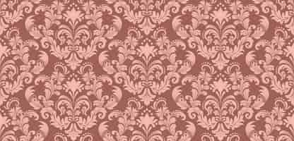 Free vector damask seamless pattern