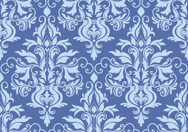 Free vector damask seamless pattern