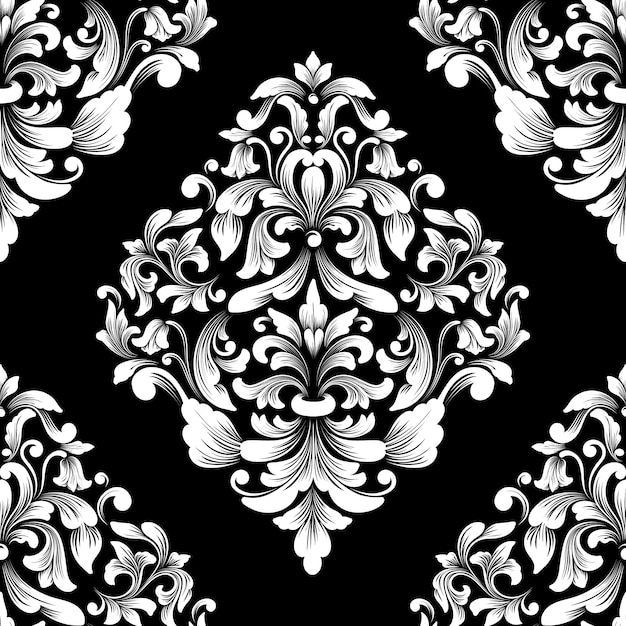 Damask seamless pattern