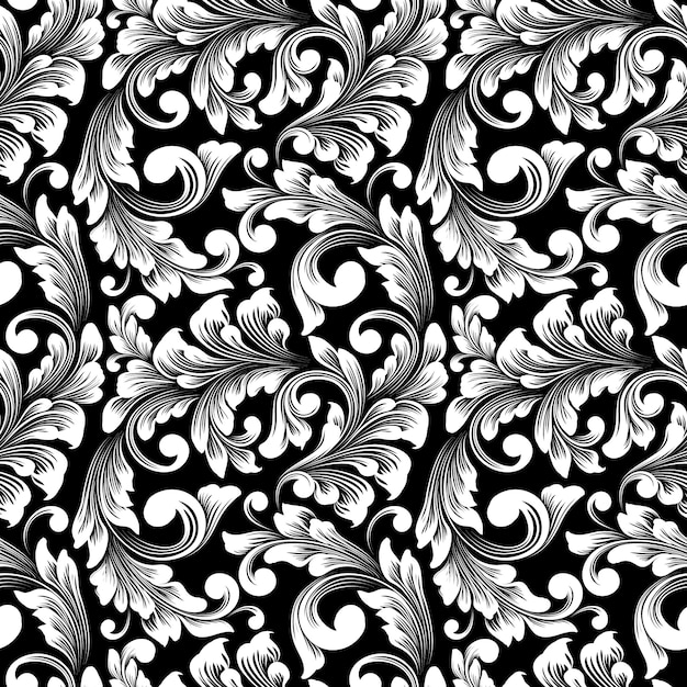 Damask seamless pattern