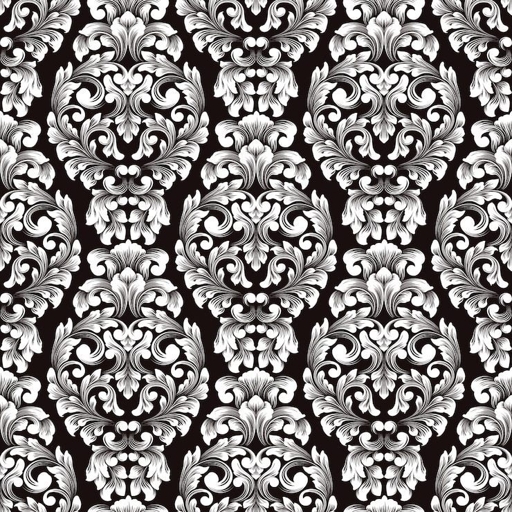 Free Vector damask seamless pattern