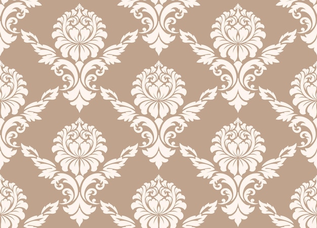 Free vector damask seamless pattern