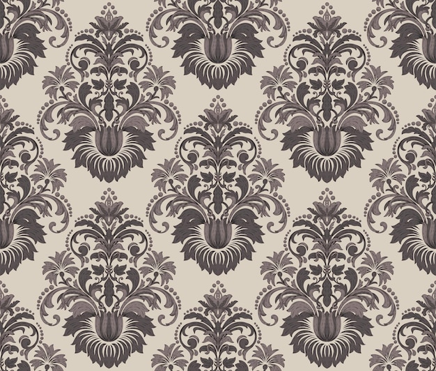 Free vector damask seamless pattern