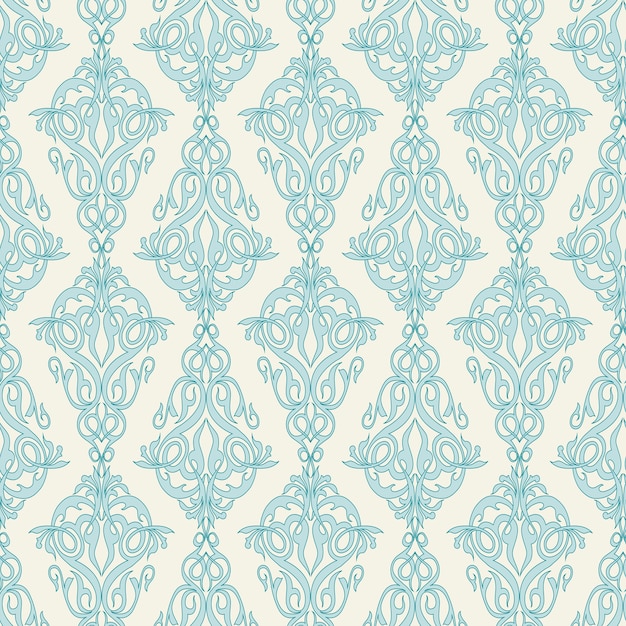 Free vector damask style seamless pattern