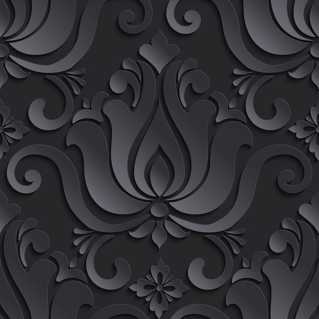 Free vector damask styled ornamental illustration