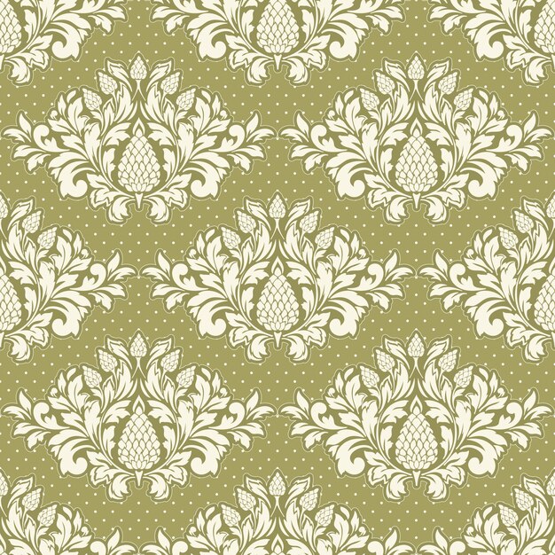 damask styled ornamental pattern