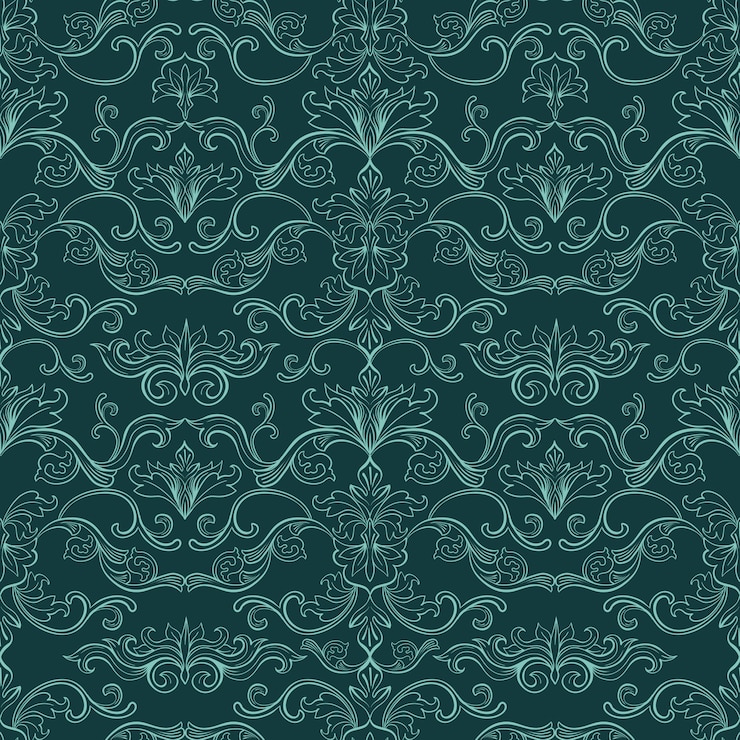 Free Vector damask vintage seamless pattern