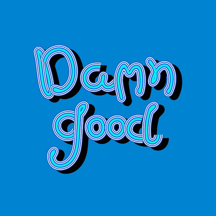 Free Vector damn good funky typography