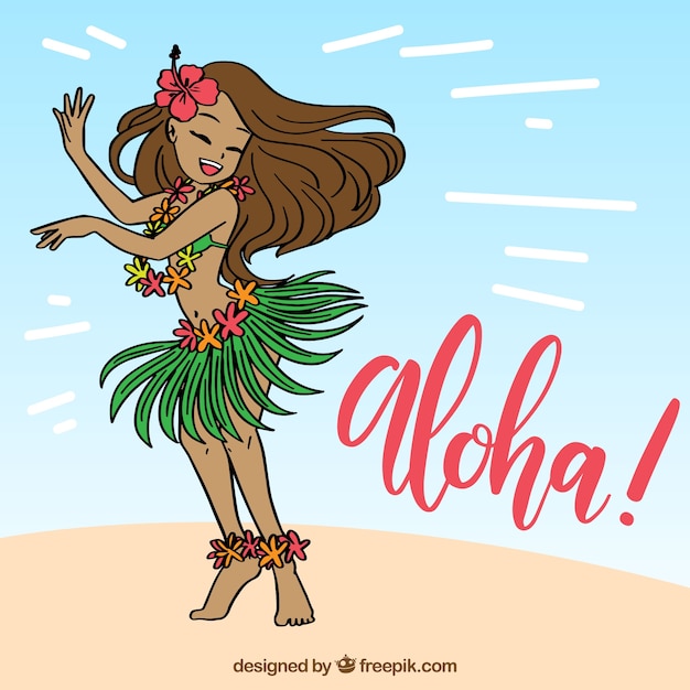 Free vector dance aloha background