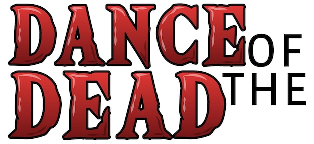 Free vector dance of the dead word logo