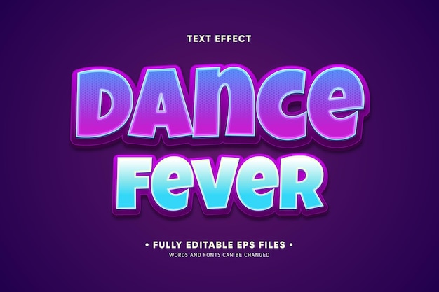 Free vector dance fever text effect