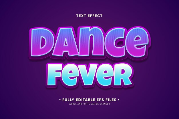 Текстовый эффект танцевальной лихорадки