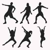 Free vector dance flat dancer silhouette