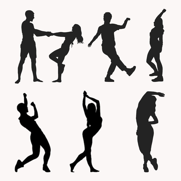 Dance flat dancer silhouette