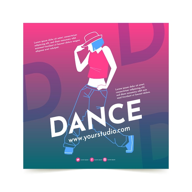 Dance lessons print template