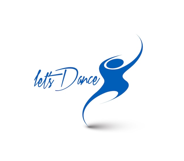Векторный шаблон логотипа танцевальной студии