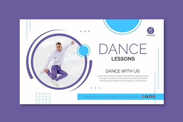 Free vector dancing banner template