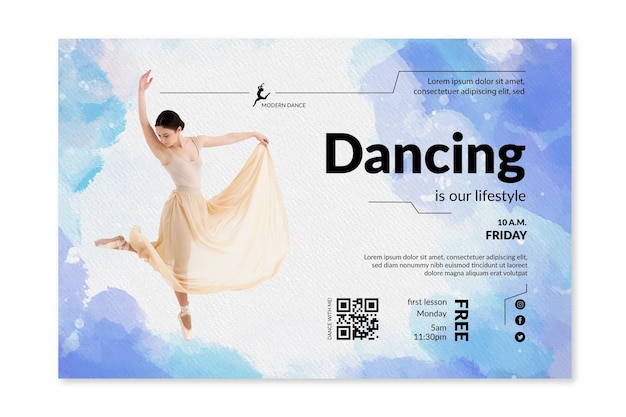 Free vector dancing banner template