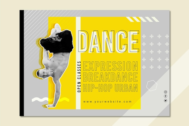 Dancing class banner template