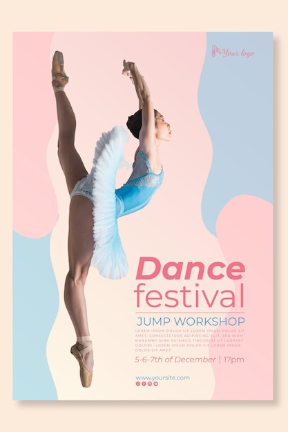 Dancing festival flyer template