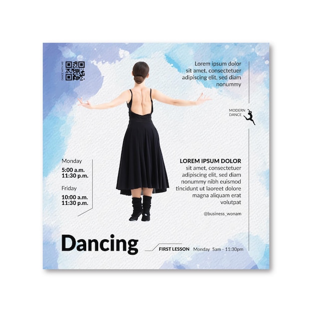 Dancing flyer template