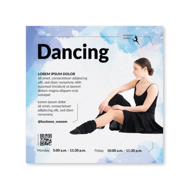 Free vector dancing flyer template