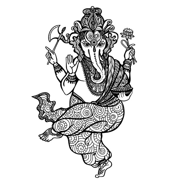 Free Vector dancing ganesha icon