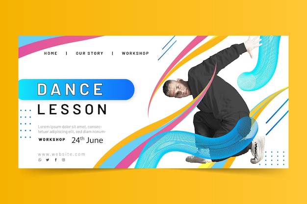 Dancing landing page template