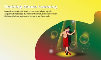 Free vector dancing learning party