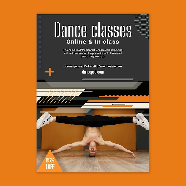 Dancing lessons flyer template