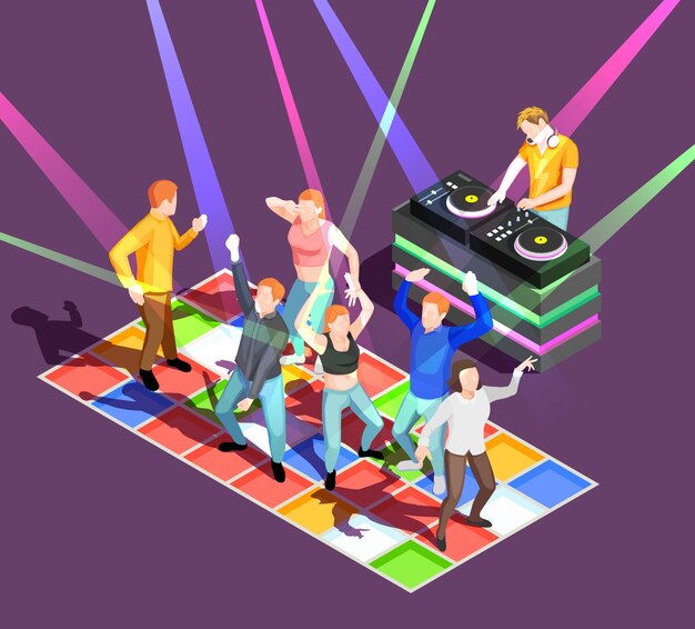 Dancing people illustration