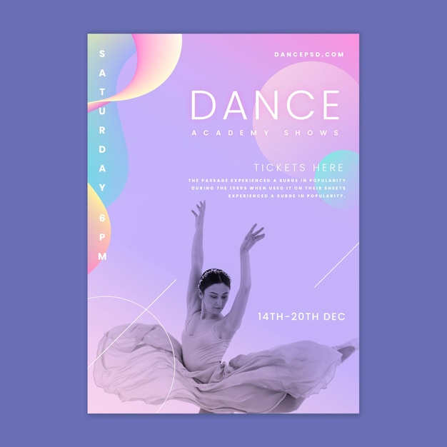 Бесплатное векторное изображение Шаблон танцевального плаката