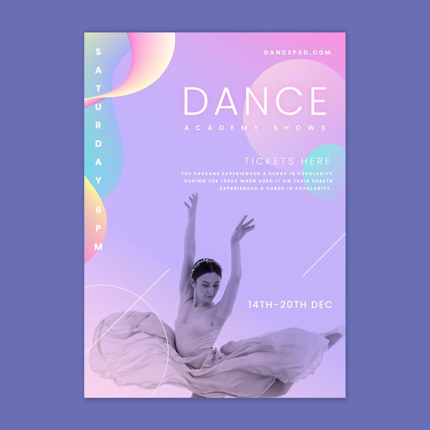 Dancing poster template