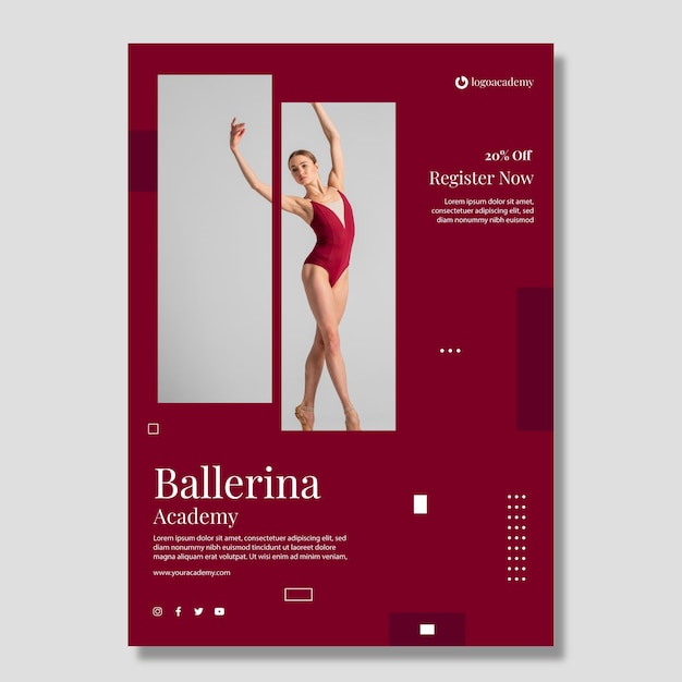 Dancing poster template