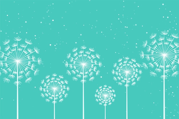 Free vector dandelion flower seeds design background