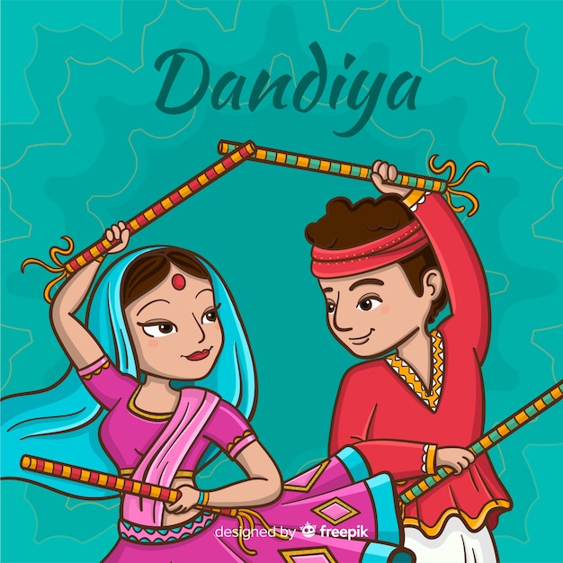 Free vector dandiya night background