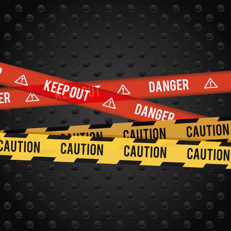 Free Vector danger advertising design.