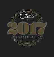 Free vector dark 2017 graduation design