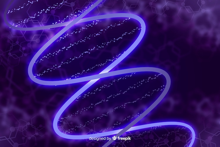 Free Vector dark abstract dna structure background