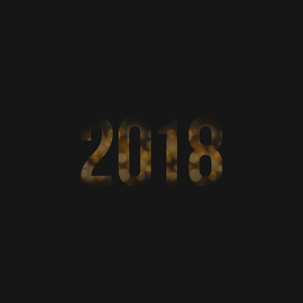 dark background of new year 2018 