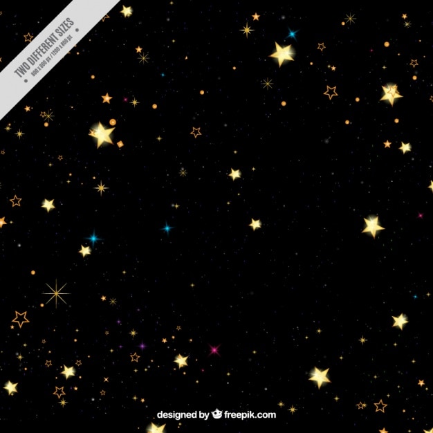 Free vector dark background of stars