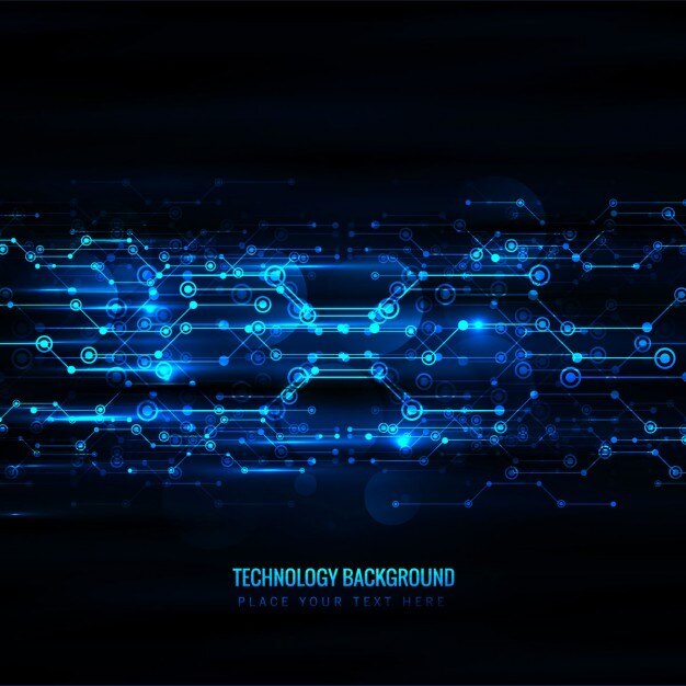 Free Vector dark background of technology