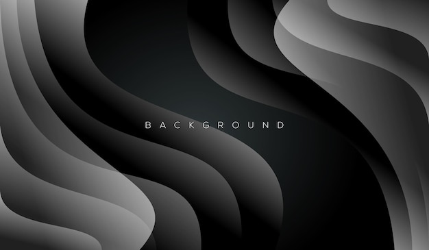 Free vector dark background wave modern abstract