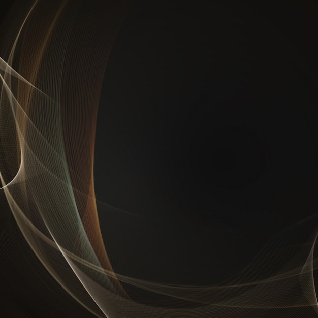 Free vector dark background with elegant wavy shapes