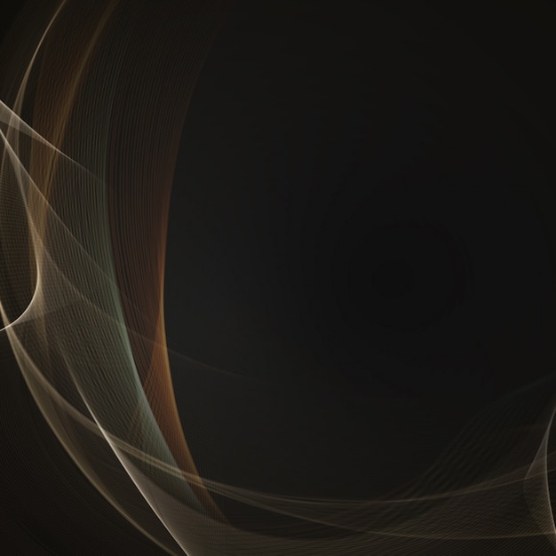 Dark background with elegant wavy shapes